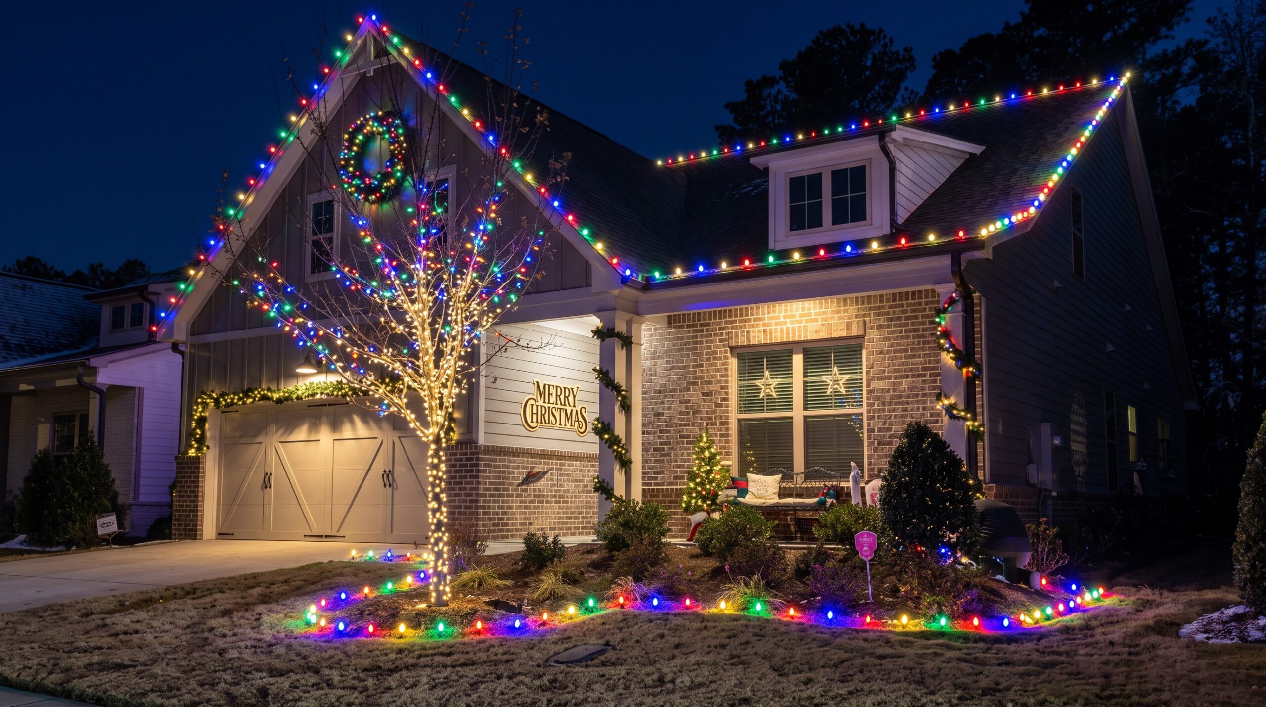 Holiday lighting installation